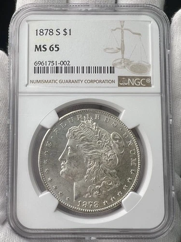 1878-S $1 Morgan Dollar 90% Silver San Francisco NGC MS65 US Coin