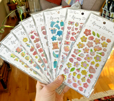 NIP Super Sparkly 3D Epoxy Glitter Stickers, Crystal Stickers: You Choose!