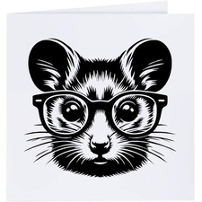 Grußkarten "Maus trägt Brille" (GC053140)