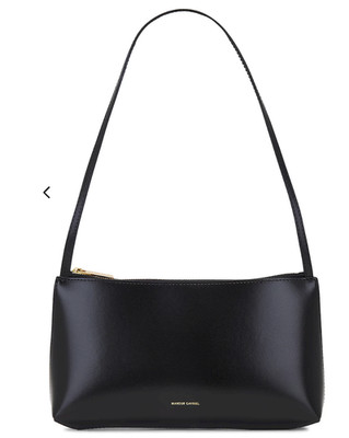Mansur Gavriel Gaia Shoulder Bag, Black & Flamma, US Stock, No Import Fee