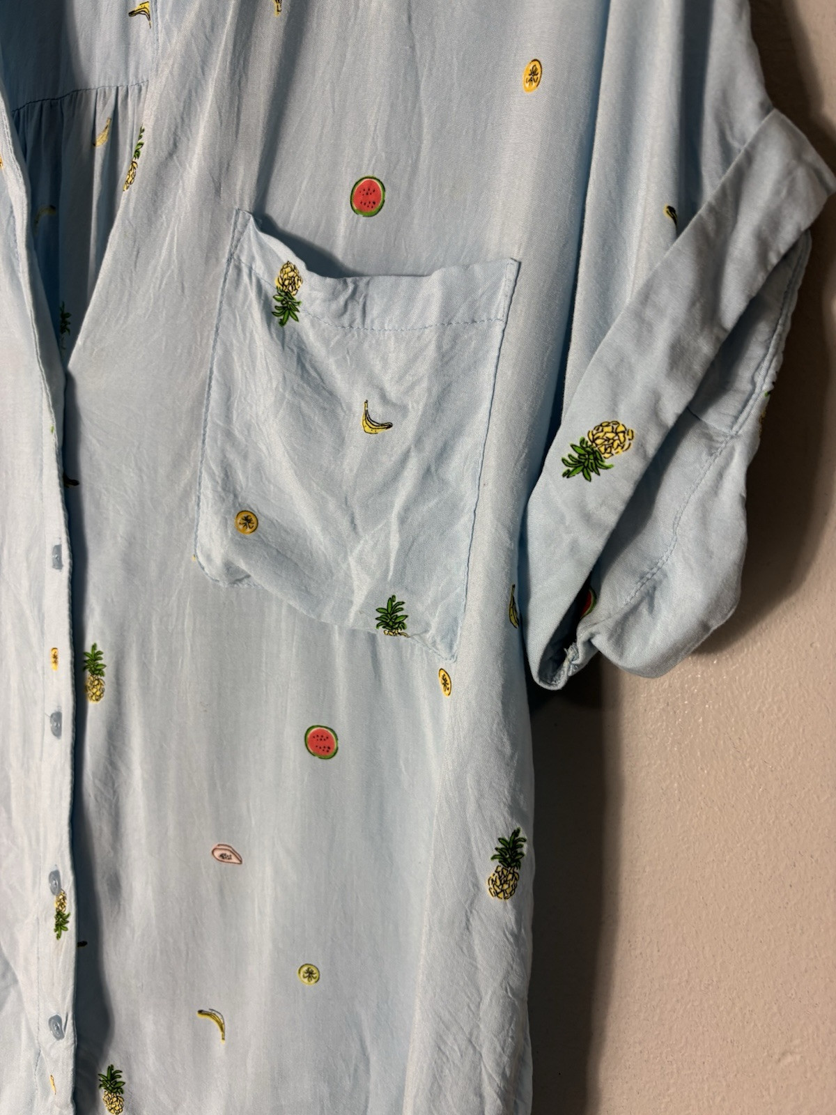 Workshop republic High Low Button Down Shirt FRUI… - image 13