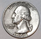 1958-D Washington Quarter - 90% Silver - Extra Fine - #1258EA