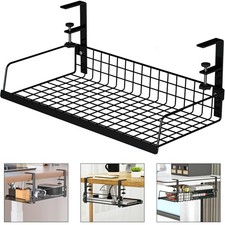 Large Under Desk Cable Management Tray Cord Wire Shelf Organizer Storage Box