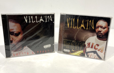 VILLAIN GHETTO SYMPHONY & WHUT THA LICK IZ? CD ALBUM NEW 1996 STR8 GAME RECORDS