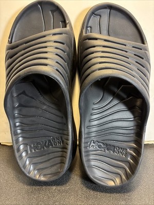 Hoka One One Ora Recovery Black Slides M7/W9 Comfort Cushioned Sandals VGC