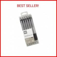 Office Depot Advanced Ink Retractable Ballpoint Pens, Bold Point, 1.2 mm, Silver