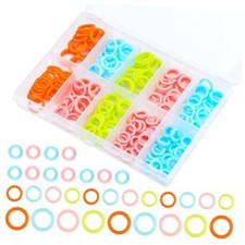 220 Pcs Knitting Stitch Marker, Random Colors O-Rings with 4 colors/220pcs