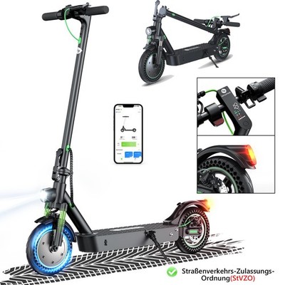 E-Scooter Mit Straßenzulassung ABE Schwarz Elektroroller bis 40KM Reichweite