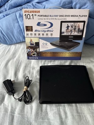SYLVANIA SDVD1079 Portable 10  DVD/Blu-ray Player AC Plug W/Box  Working