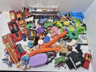 HUGE Vintage Junk Drawer Toys Lot 1970s-1990s Collectibles Figures Retro Bulk