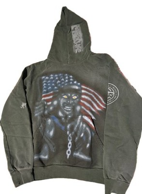 Travis Scott Utopia MetLife Flag Hoodie Green Size XL 