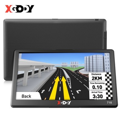 XGODY 7'' GPS Navigationsgerät Auto PKW LKW Navi Navigation EU Karte Radarwarner