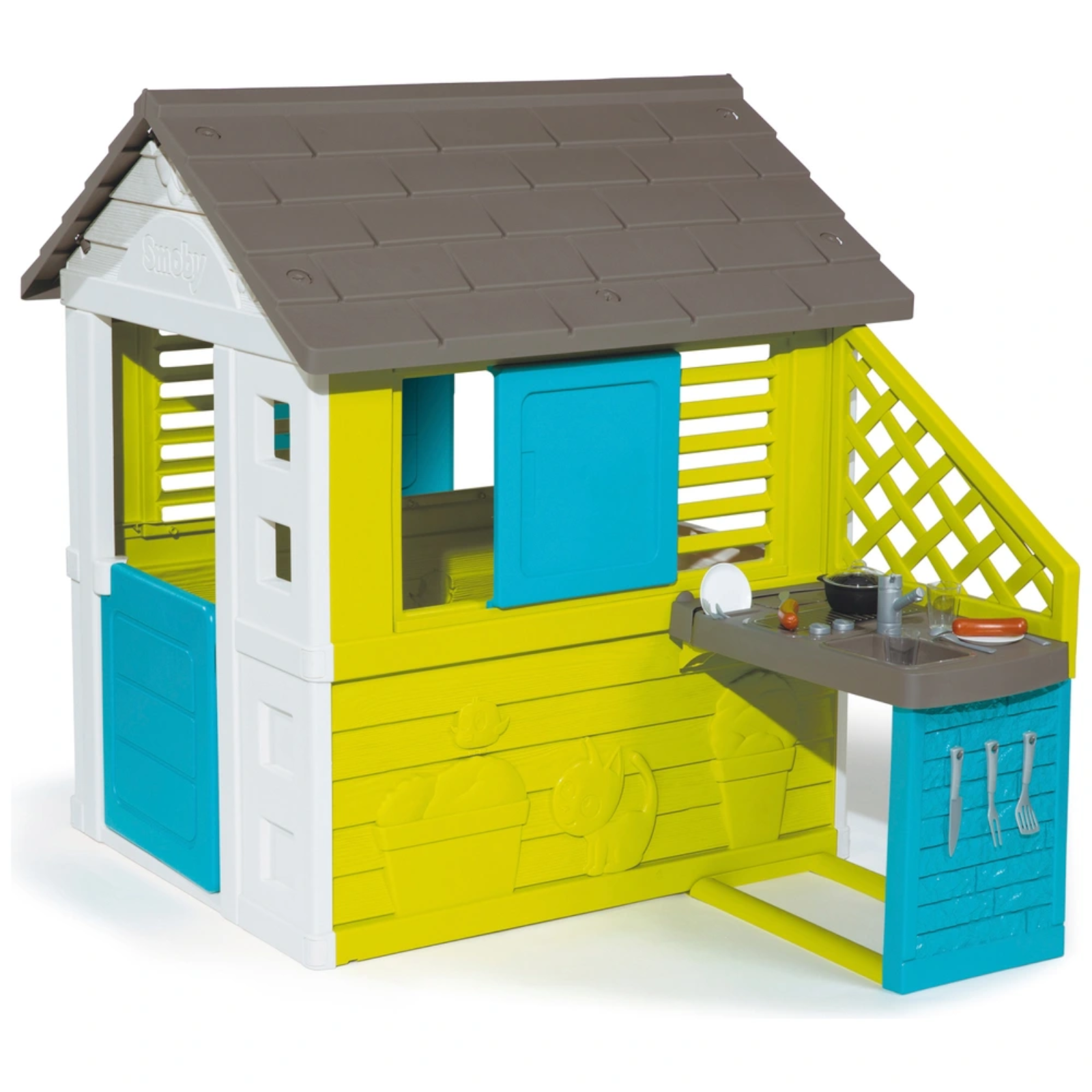 Smoby Playhouse Kitchen With Accessories Kids Children Playset Garden