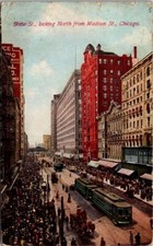 Vintage Illinois Postcard - Chicago - State St. - Madison St.