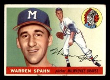 1955 Topps Baseball #31 Warren Spahn VG *k1