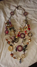 Multicolor Artsy Beaded Layered Statement Necklace