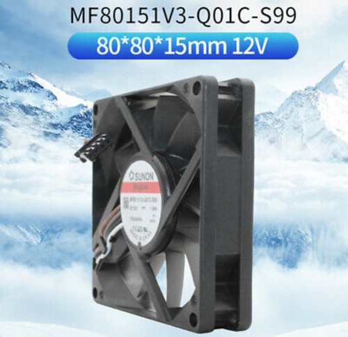 SUNON MF80151V3-Q01C-S99 12V 1.38W 8015 8cm 4-wire Speed Regulation Cooling Fan - Picture 2 of 9