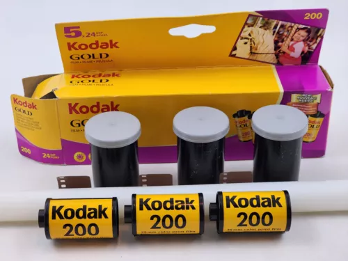 3 Rolls Kodak Gold Color Film 200 ISO 72 Exposures Expiration Dates Aug, 2009