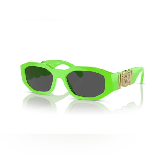 Lunettes de soleil Versace Man monture noire, verres gris foncé, 53 mm