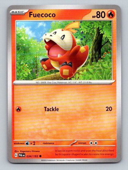 2023 Pokemon Card Paldea Evolved Fuecoco 34/193 | eBay