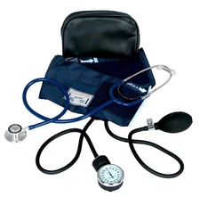 Dixie EMS Aneroid Sphygmomanometer and Dual Head Stethoscope Set with Adult S...