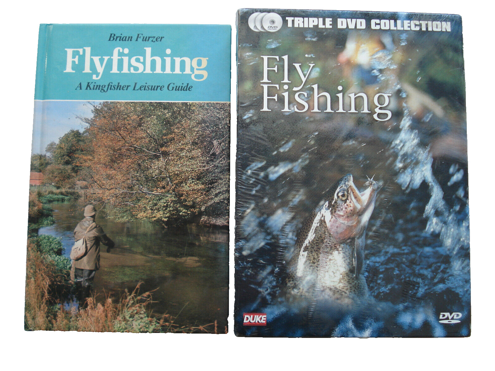 Brian Furzer Flyfishing Hardback & Fly Fishing 3 DVD box collection Free P & P