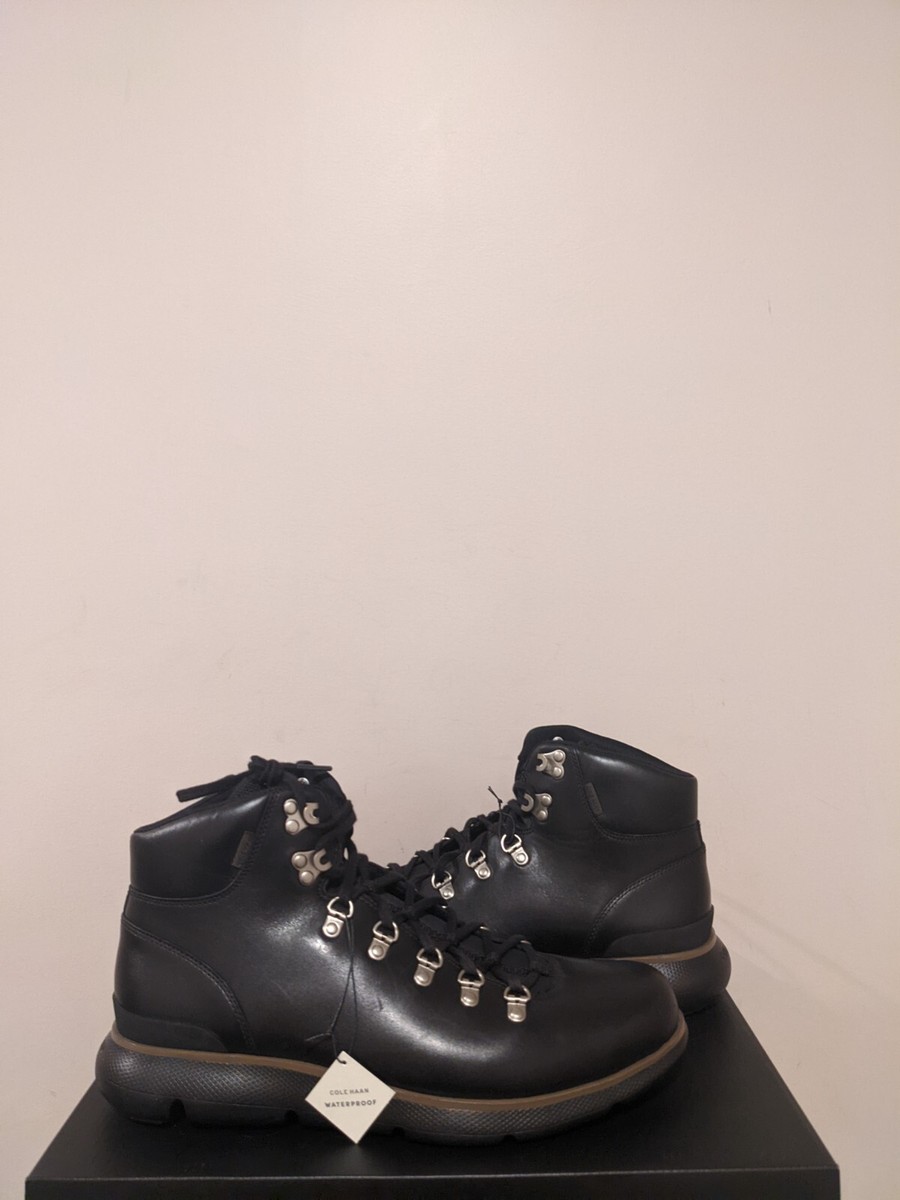 NIB Cole Haan ZEROGRAND Waterproof Hiker Boots Black Ivory Outsole Various Sizes NIB COLE HAAN ZeroGrand Luxe Water Resistant Suede/Shearling  main image 3
