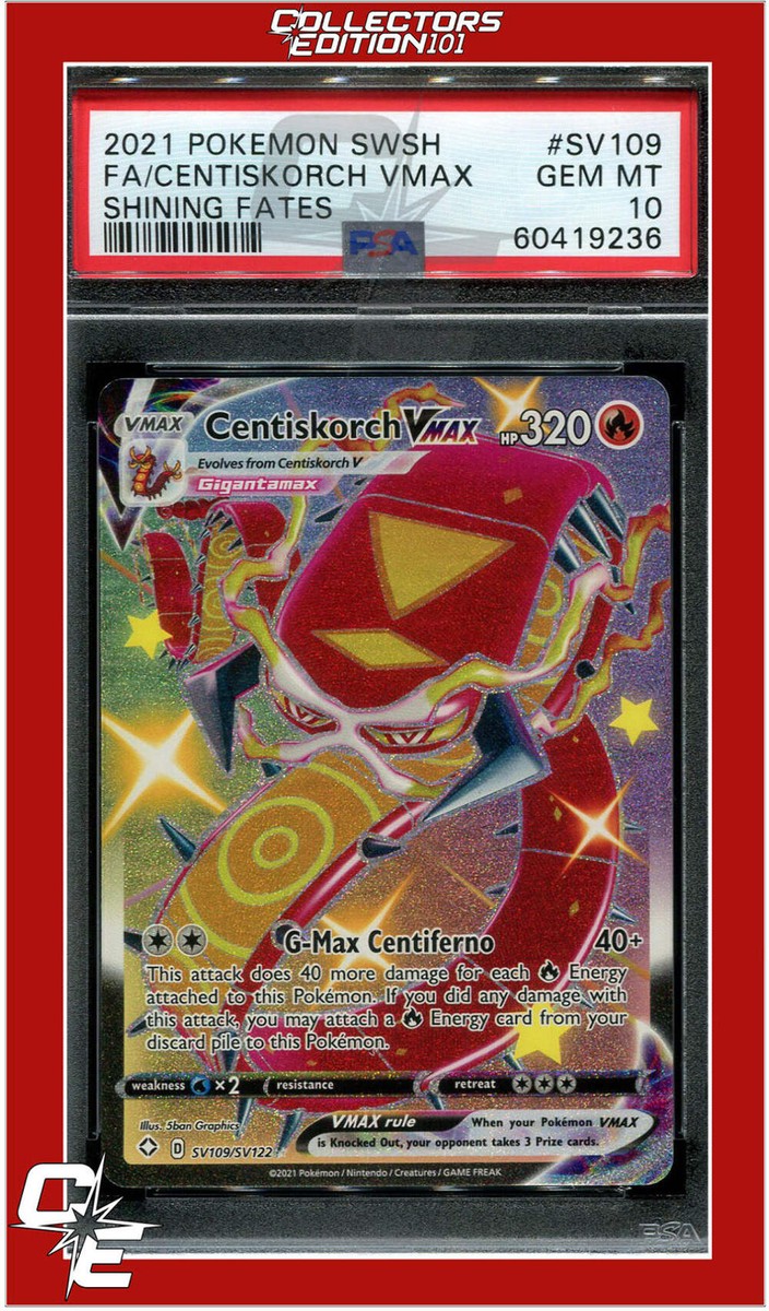 Shining Fates SV109 Full Art Centiskorch VMAX PSA 10 | eBay