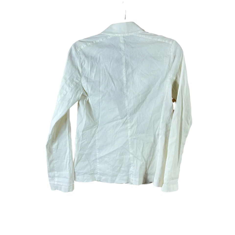 Blazer Eileen Fisher Mujer Talla XS Marfil Lino Orgánico Fino Verano Foto 2 de 4