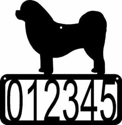 Tibetan Spaniel Dog House Address Sign - Made in USA