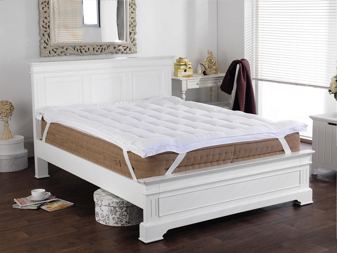 Mattress Topper 5 cm & 2 inch Hollow Fill Super Soft Bounce Luxury Hotel Quality