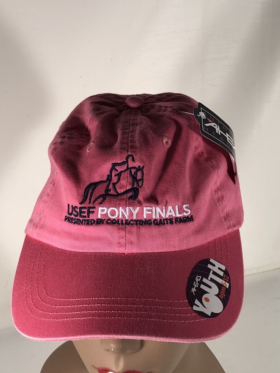 USEF Pony Finals Ahead Youth Strapback Cap Cancer Awareness Pink