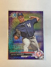 Justus Sheffield 2017 Bowman Chrome Prospect Purple Mega Box Refractor /250