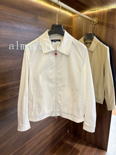 Kiton Business Giacca Cardigan Uomo Bavero Slim Cotone Top Casual - Foto 8 di 32