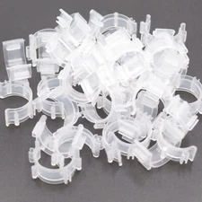 100pcs Sewing Bobbin Clips Clear Bobbin Holder Plastic Thread Clamps Spools O...