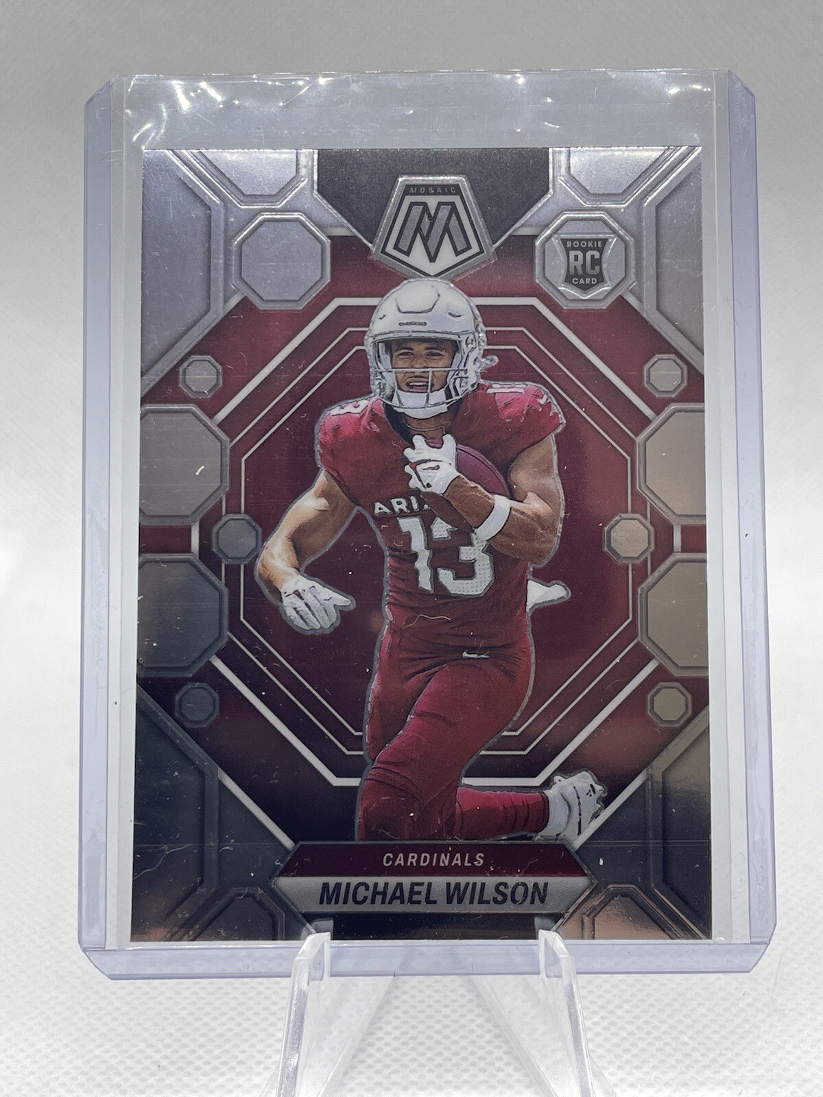 2023 Mosaic Football Michael Wilson RC No. 350 Cardinals