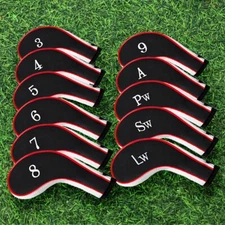 Golf Iron Head Covers Zippered 11pc Set 3-LW For LEFT & RIGHT Handed Clubs NEW