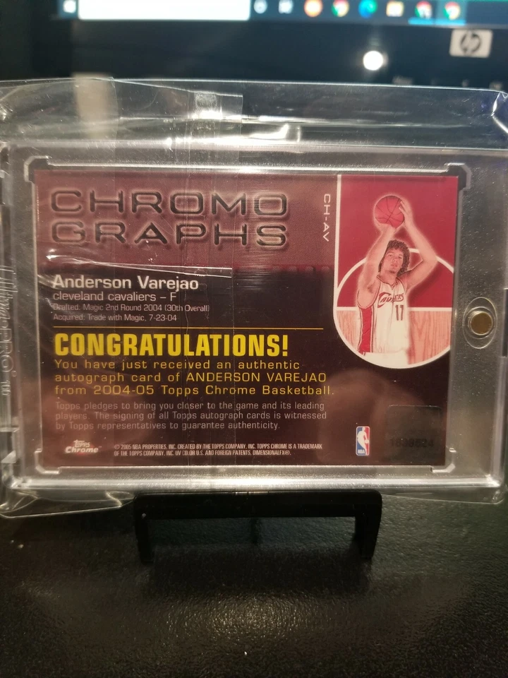 2004-05 Anderson Varejao Topps cromo "cromógrafos" novato automático #ch-av gema. Foto 4 de 4