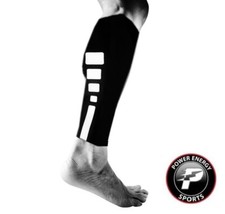 Stretch Compression Calf Leg Sleeve for Running Jogging Black Elite 1 Pair