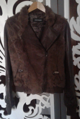 Damen Jacke Coconuda Leder und Öko-Fell Gr. 46