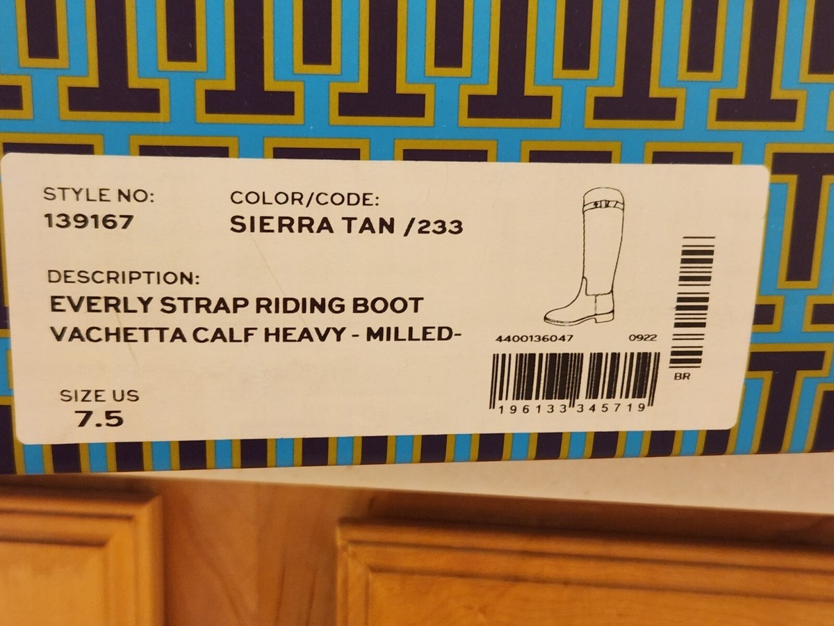 New Authentic TORY BURCH Everly Strap Riding Boots Sierra