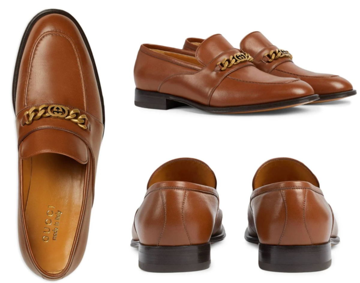 Gucci Chain Slip-On Leather Loafers Sneakers Shoes Mocassin Gucci Chain Slip-On Leather Loafers Sneakers Shoes Mocassin