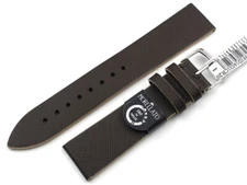 Recycled Leather Brown Strap Steel Buckle Unisex Watch
