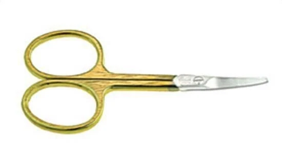 Camila Solingen CS01 3" Gold Plated Rounded Safety Tip Baby Scissors.