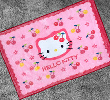 Hello Kitty Pink Cherry Rug Floral Cherries Absorbant Bath Door Mat Accent Rug Hello Kitty Pink Cherry Rug Floral Cherries Absorbant Bath Door Mat Accent Rug