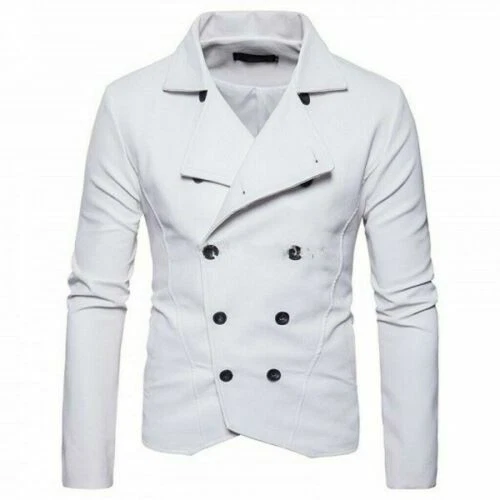 Authentic Men's White Leather Blazer Pure Soft Lambskin Leather Coat Blazer
Opens in a new window or