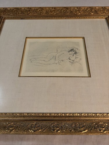 Pierre Auguste Renoir lithograph "Femme Nu Couche". COA - Picture 2 of 10