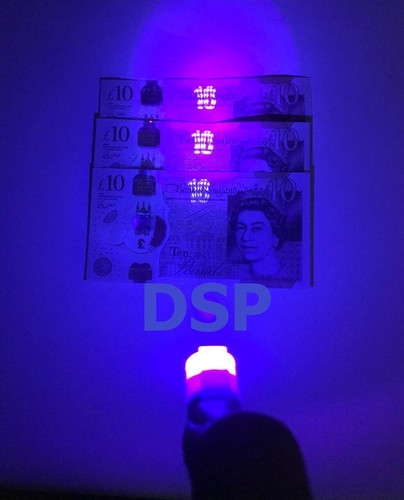 Billetes de banco falsos falsos probadores de dinero con luz UV nuevos billetes de polímero - Imagen 2 de 10