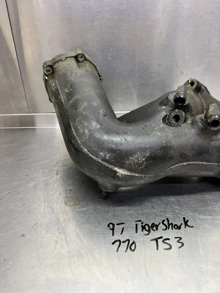 TigerShark Daytona 770 1996-1997 colector de escape silenciador tubo cabezal agua dulce Foto 2 de 4