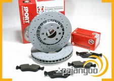 Für Opel Vectra A - Zimmermann Sport Bremsscheiben gelocht Bremsbeläge vorne